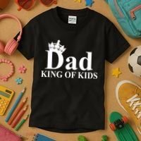 Dad King of Kids Kids T-Shirt thumb 3