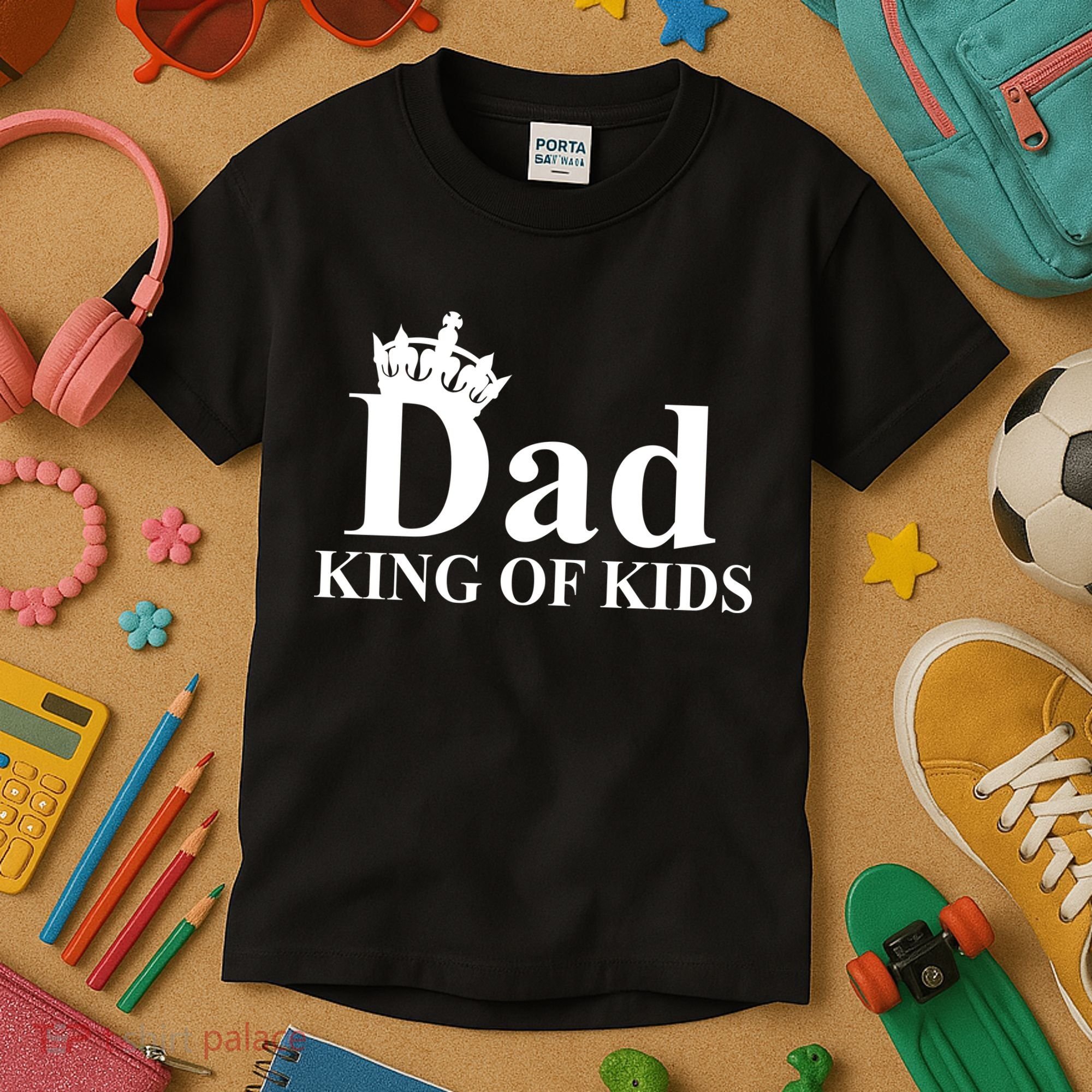 Dad King of Kids Kids T-Shirt