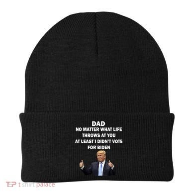 Dad Least I Didn't Vote Biden Funny Pro Republican Beanie