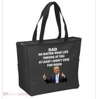 Dad Least I Didn't Vote Biden Funny Pro Republican Tote Bag thumb 2