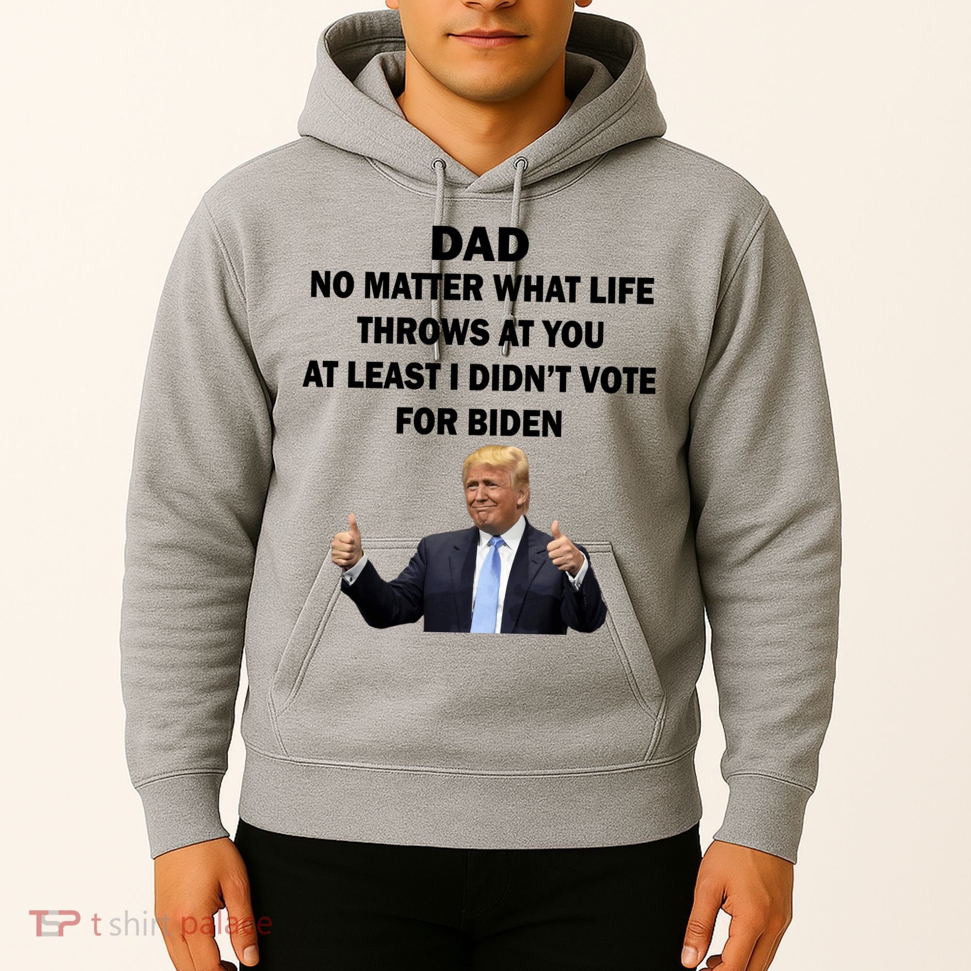 Dad Least I Didn't Vote Biden Funny Pro Republican Hoodie