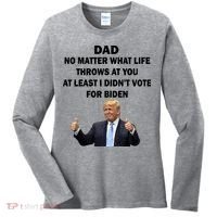 Dad Least I Didn't Vote Biden Funny Pro Republican Women's Long Sleeve Shirt thumb 0