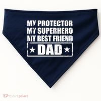 Dad My Protector My Superhero My Best Friend USA-Made Doggie Bandana thumb 0