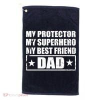 Dad My Protector My Superhero My Best Friend Golf Towel thumb 0