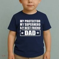 Dad My Protector My Superhero My Best Friend Toddler T-Shirt thumb 2