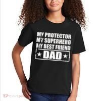 Dad My Protector My Superhero My Best Friend Kids T-Shirt thumb 2