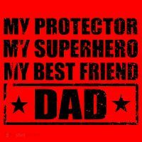Dad My Protector My Superhero My Best Friend Santa Hat thumb 1