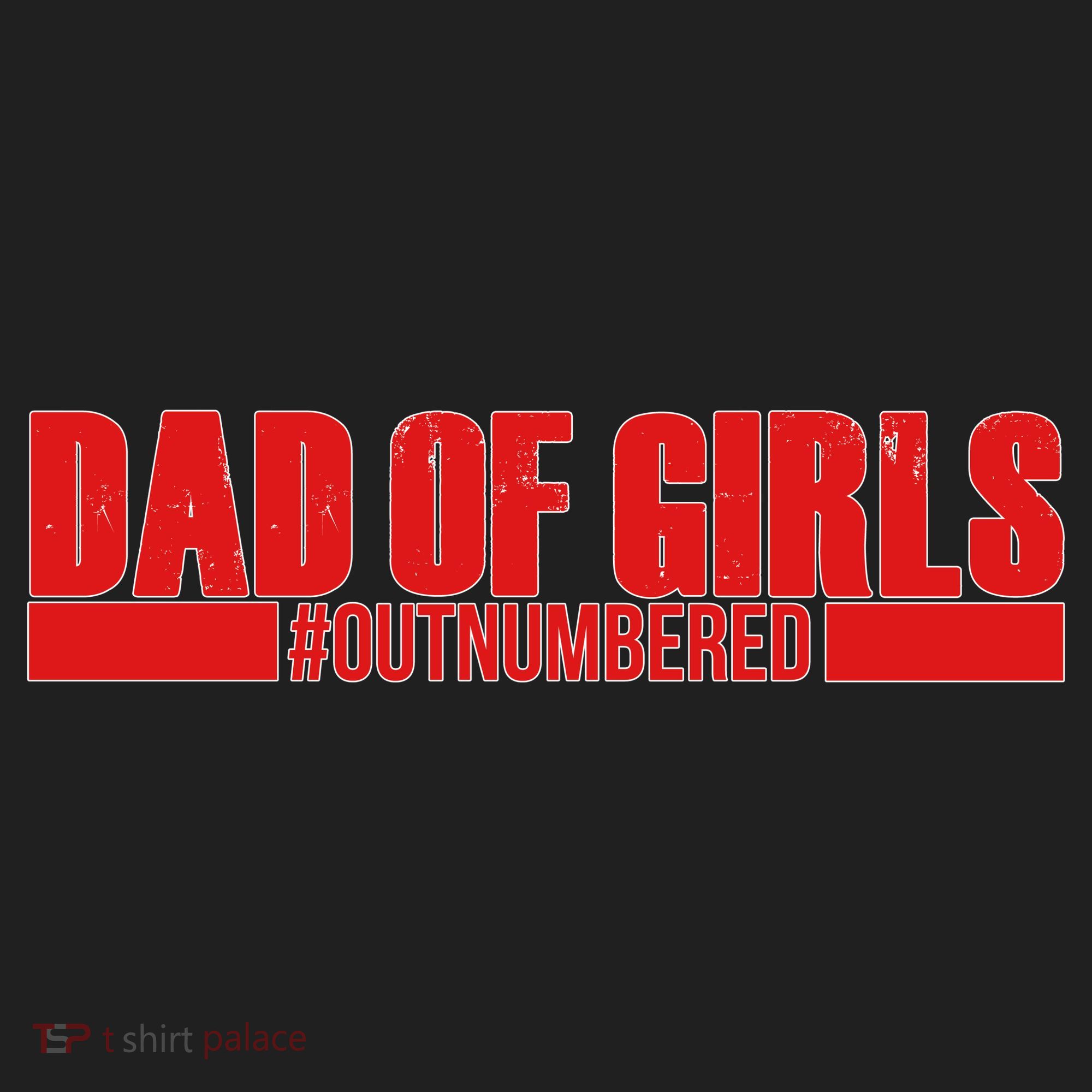 Dad of Girls Out Numbered Red Imprint Tumbler