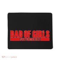 Dad of Girls Out Numbered Red Imprint Mousepad thumb 0