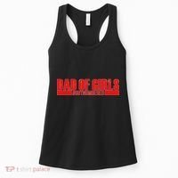 Dad of Girls Out Numbered Red Imprint Women's Tank Top thumb 0