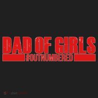 Dad of Girls Out Numbered Red Imprint Hat thumb 2