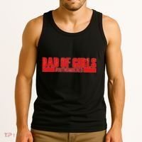 Dad of Girls Out Numbered Red Imprint Tank Top thumb 3
