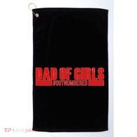 Dad of Girls Out Numbered Red Imprint Golf Towel thumb 0