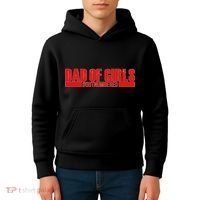 Dad of Girls Out Numbered Red Imprint Kids Hoodie thumb 4