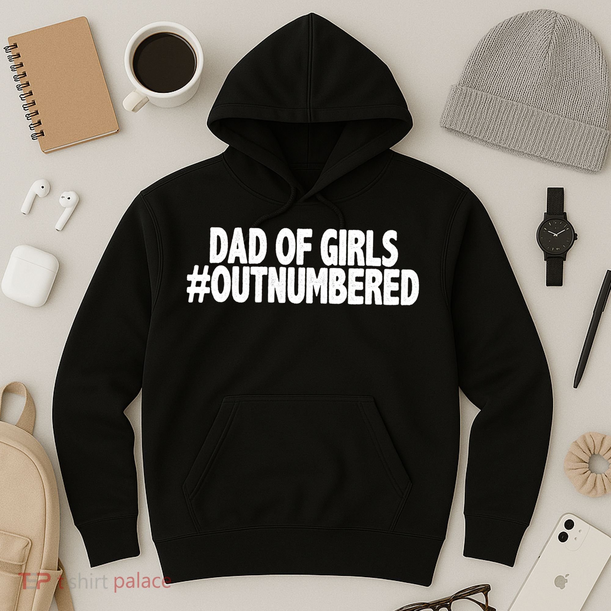 Dad Of Girls Outnumbered Hoodie