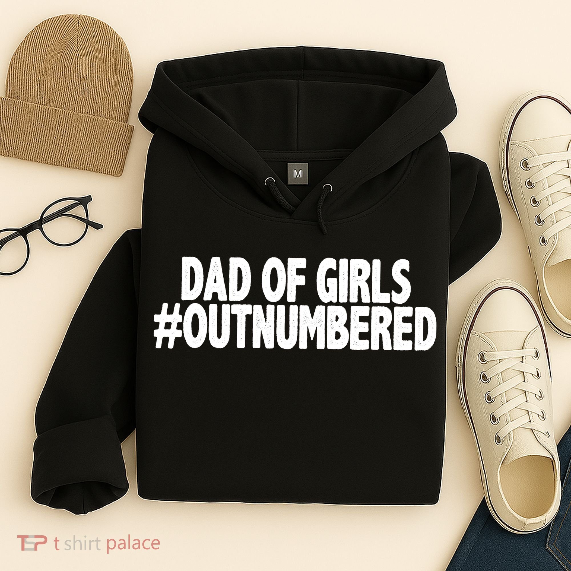 Dad Of Girls Outnumbered Hoodie