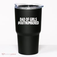 Dad Of Girls Outnumbered Tumbler thumb 0