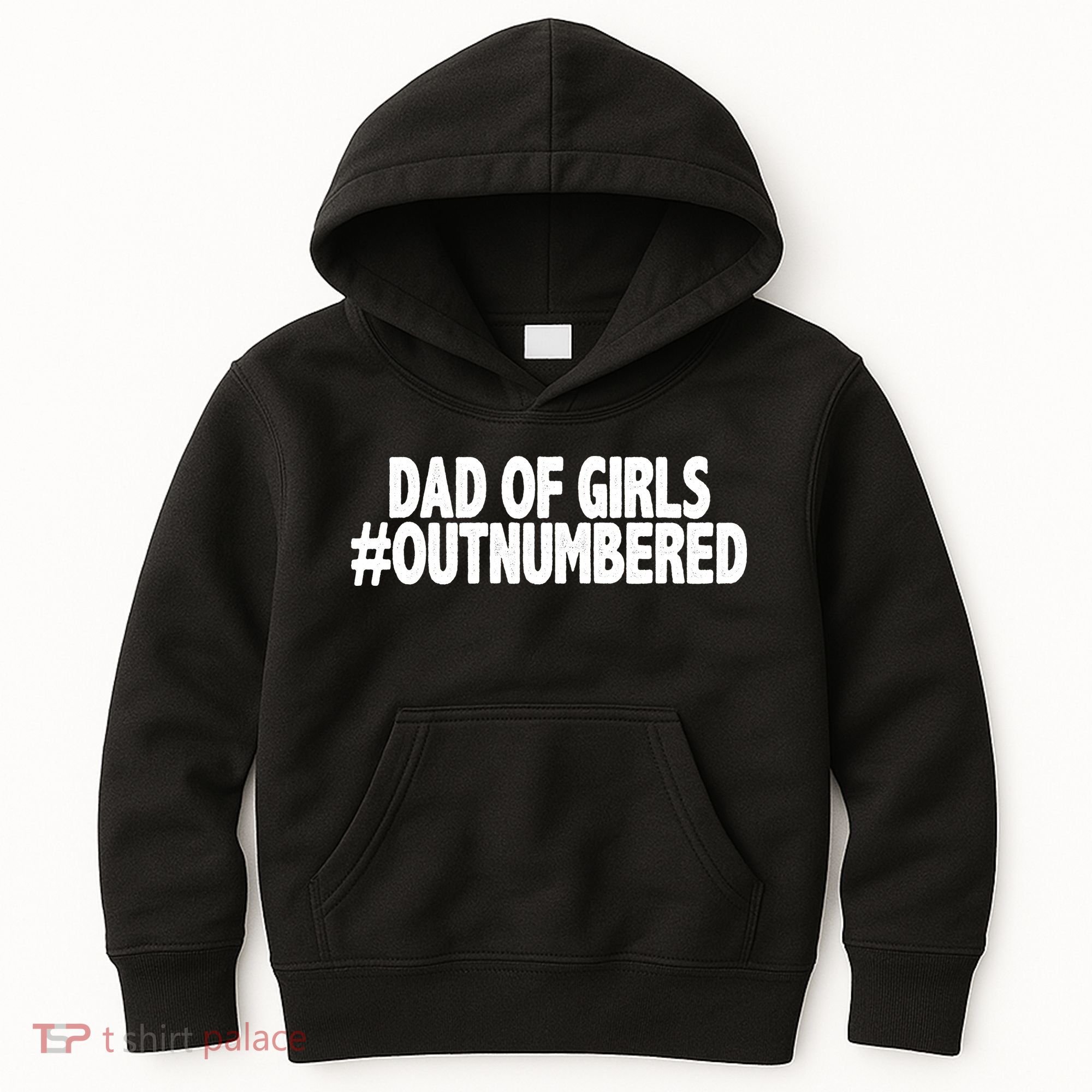 Dad Of Girls Outnumbered Kids Hoodie