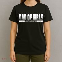 Dad Of Girls Outnumbered Funny Fathers Day T-Shirt thumb 4