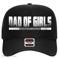 Dad Of Girls Outnumbered Funny Fathers Day Hat thumb 0