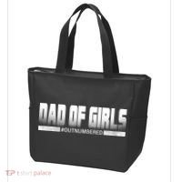 Dad Of Girls Outnumbered Funny Fathers Day Tote Bag thumb 3