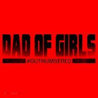 Dad Of Girls Outnumbered Funny Fathers Day Santa Hat thumb 1