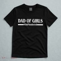 Dad of Girls Outnumbered Funny Girl Dad T-Shirt thumb 5