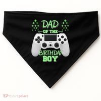 Dad Of The Birthday Boy USA-Made Doggie Bandana thumb 0