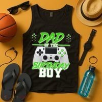 Dad Of The Birthday Boy Video Gamer Tank Top thumb 4