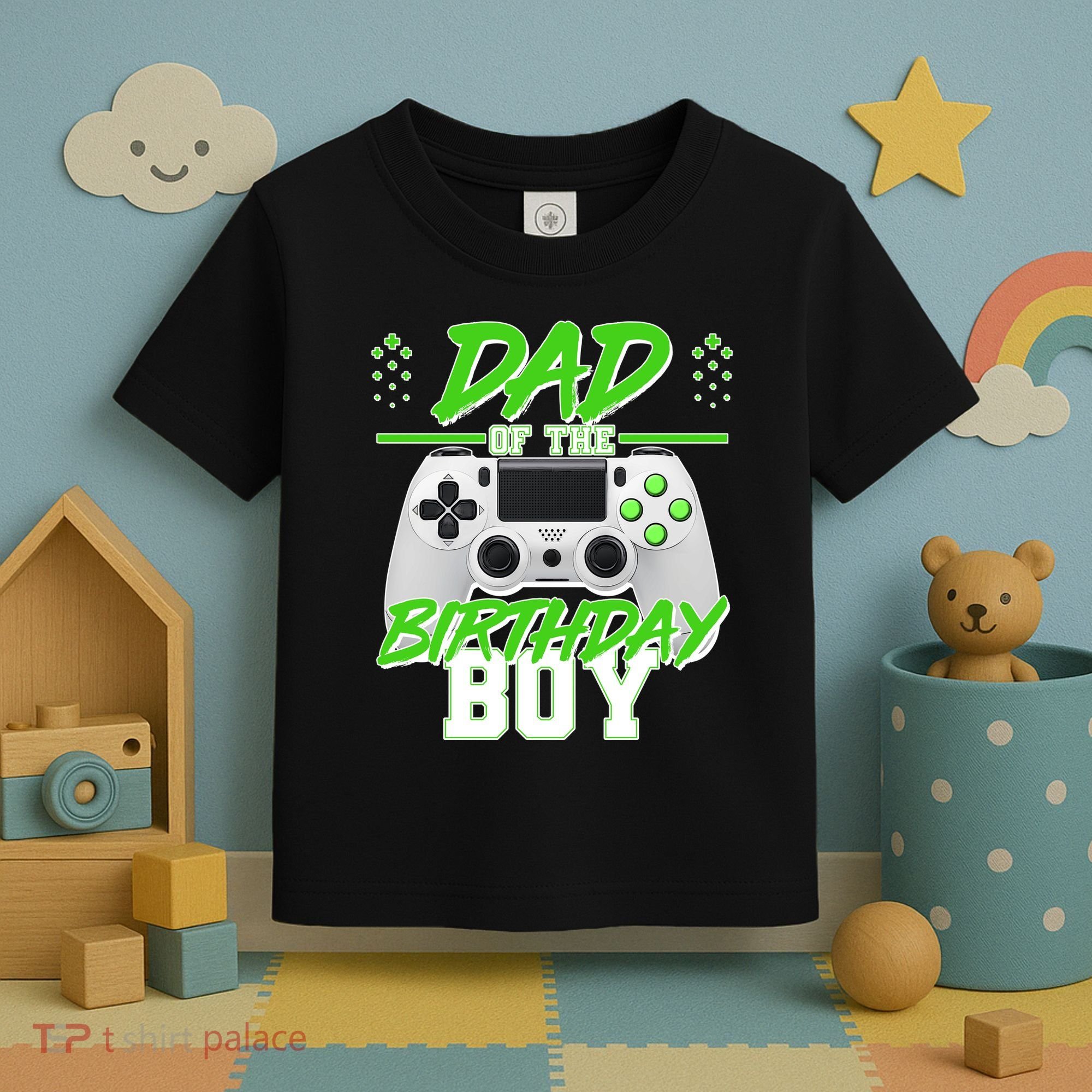 Dad Of The Birthday Boy Video Gamer Toddler T-Shirt