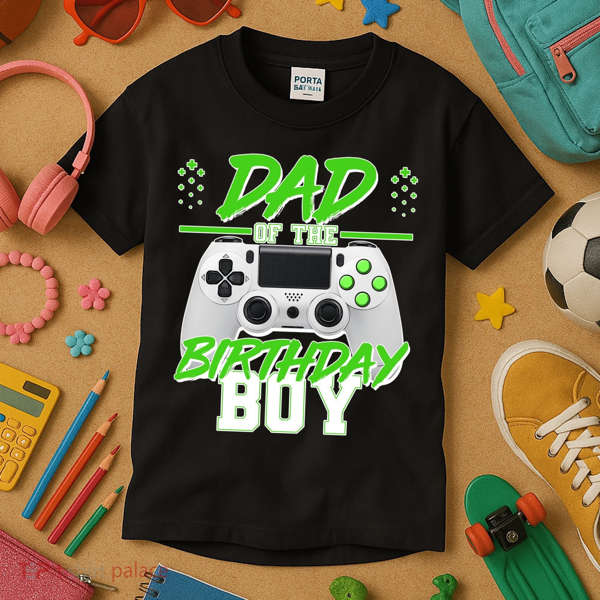 Dad Of The Birthday Boy Video Gamer Kids T-Shirt