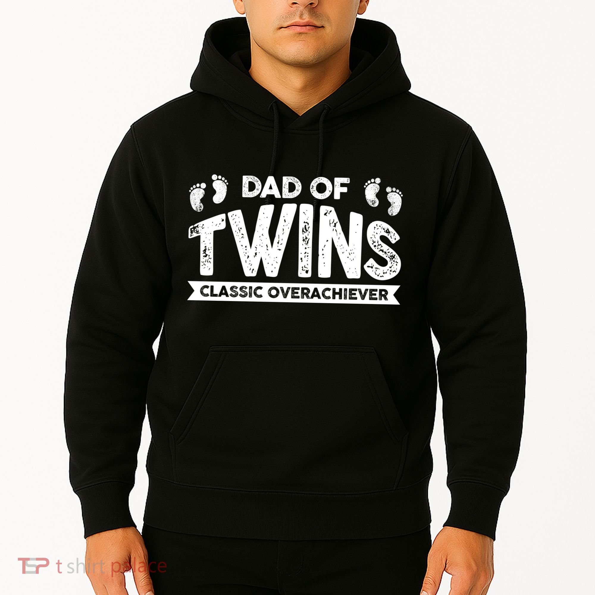 Dad Of Twins Classic Overachiever Hoodie