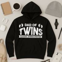 Dad Of Twins Classic Overachiever Hoodie thumb 3