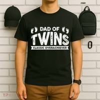 Dad Of Twins Classic Overachiever T-Shirt thumb 6