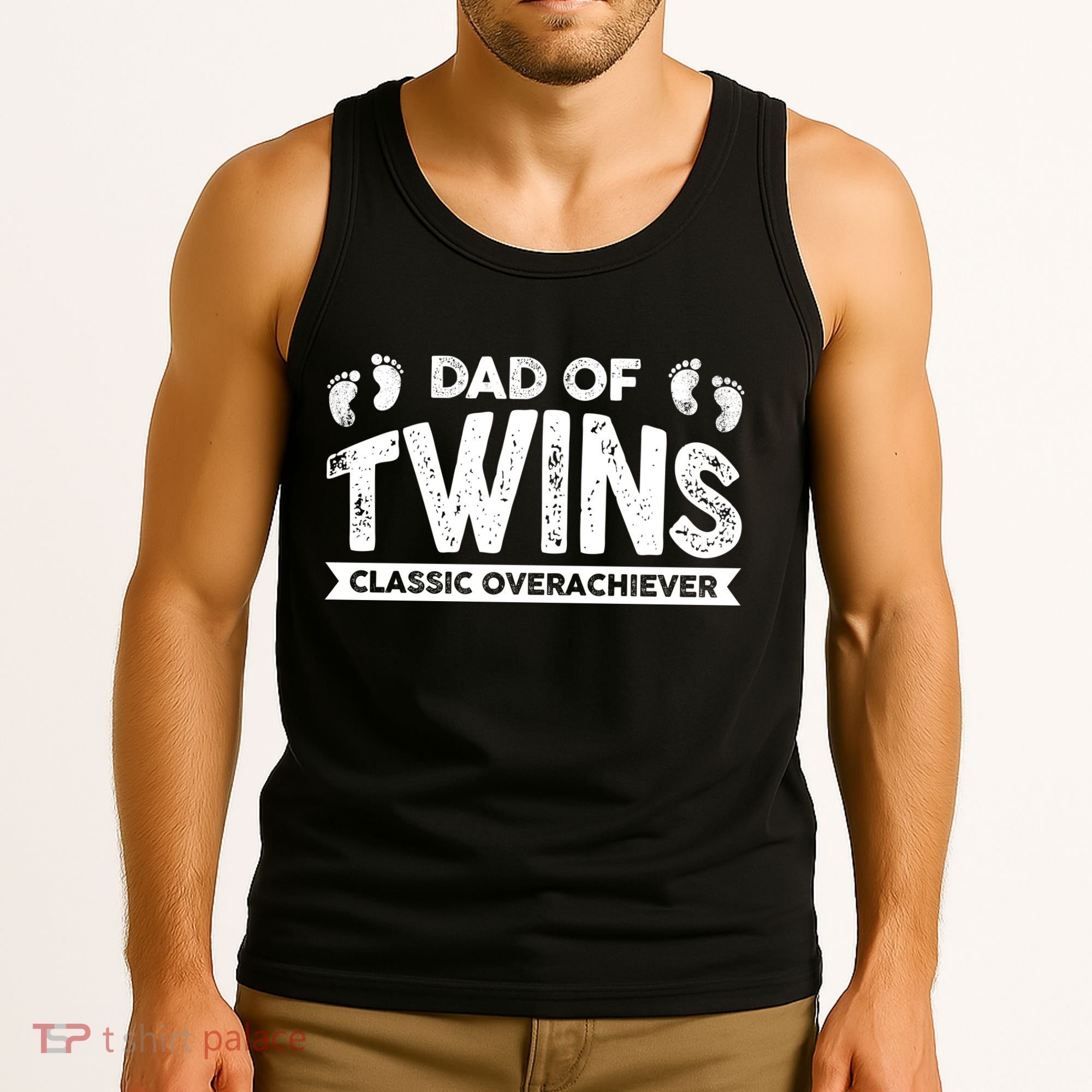 Dad Of Twins Classic Overachiever Tank Top