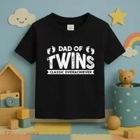 Dad Of Twins Classic Overachiever Toddler T-Shirt thumb 3