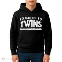 Dad Of Twins Classic Overachiever Kids Hoodie thumb 4