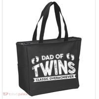 Dad Of Twins Classic Overachiever Tote Bag thumb 2