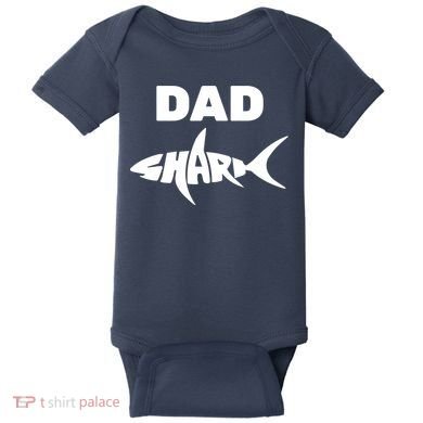 Dad Shark Baby Bodysuit