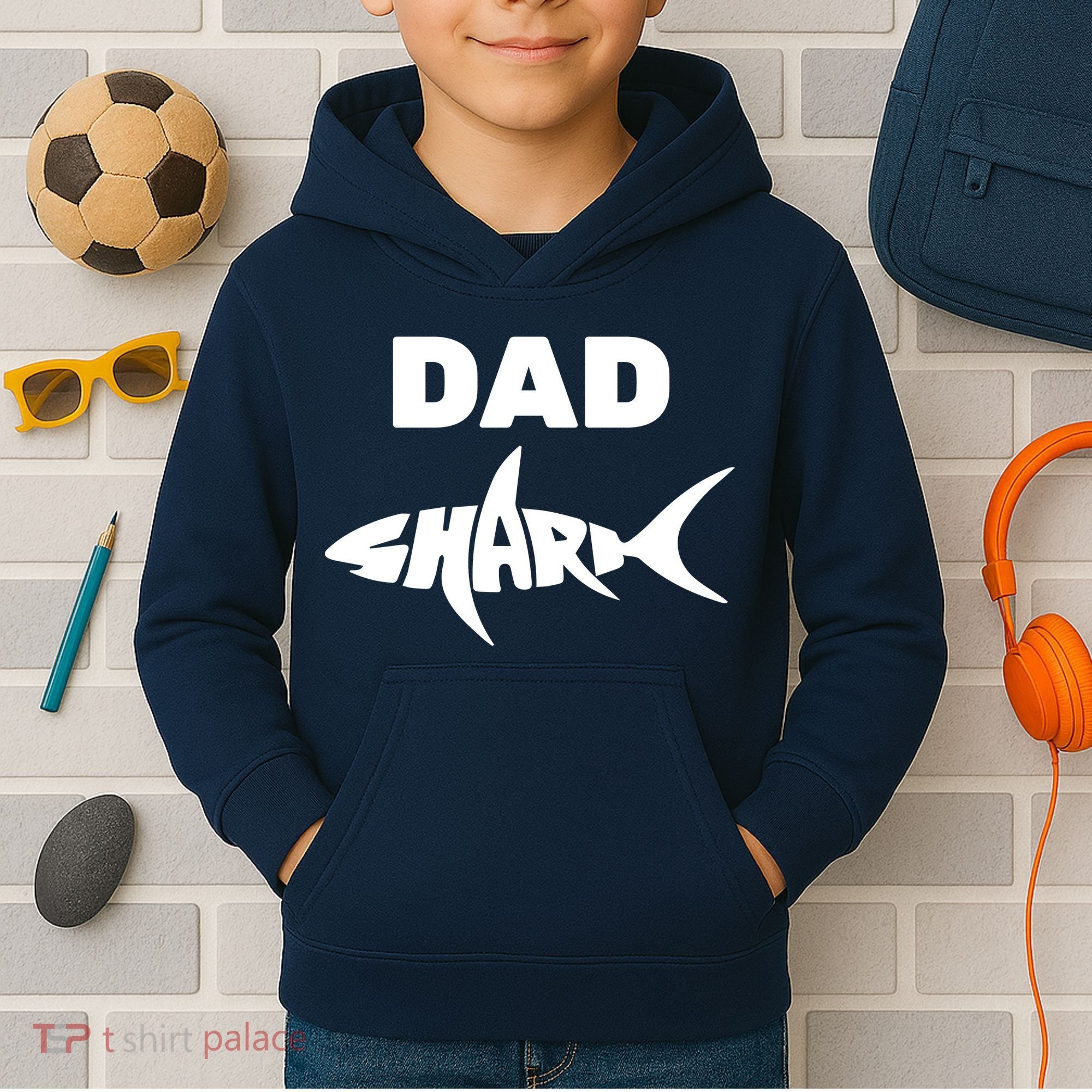 Dad Shark Kids Hoodie