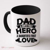 Dad Sons First Hero Daughter Fist Love Coffee Mug thumb 0