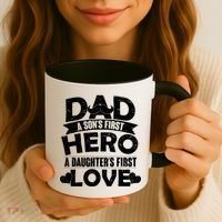 Dad Sons First Hero Daughter Fist Love Coffee Mug thumb 3