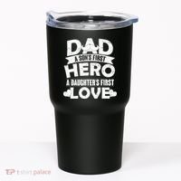 Dad Sons First Hero Daughter Fist Love Tumbler thumb 0