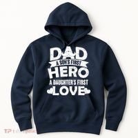 Dad Sons First Hero Daughter Fist Love Hoodie thumb 0