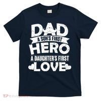 Dad Sons First Hero Daughter Fist Love T-Shirt thumb 0