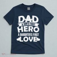 Dad Sons First Hero Daughter Fist Love T-Shirt thumb 5