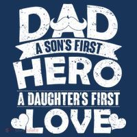 Dad Sons First Hero Daughter Fist Love Button thumb 1