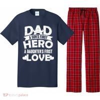 Dad Sons First Hero Daughter Fist Love Pajama Set thumb 0