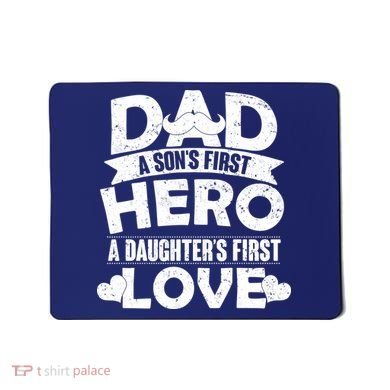Dad Sons First Hero Daughter Fist Love Mousepad