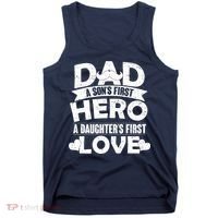 Dad Sons First Hero Daughter Fist Love Tank Top thumb 0